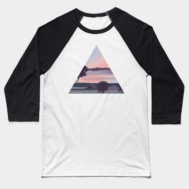 New Zealand Landscape and Scenery – Te Anau Baseball T-Shirt by 4amStudio